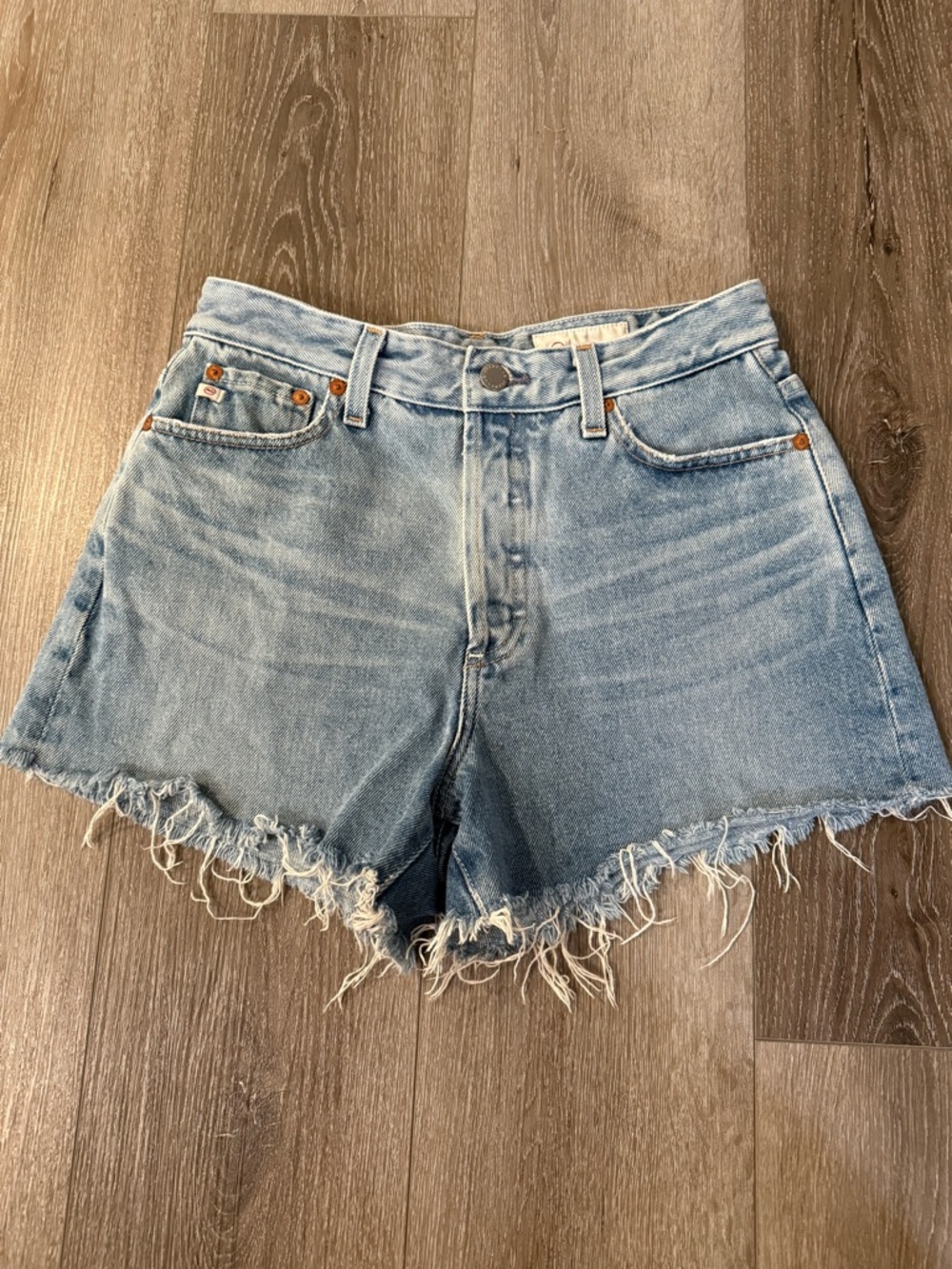 AG Adriano Goldschmied Cut Off Alexxis High Rise Button Fly Jean Shorts Size 27